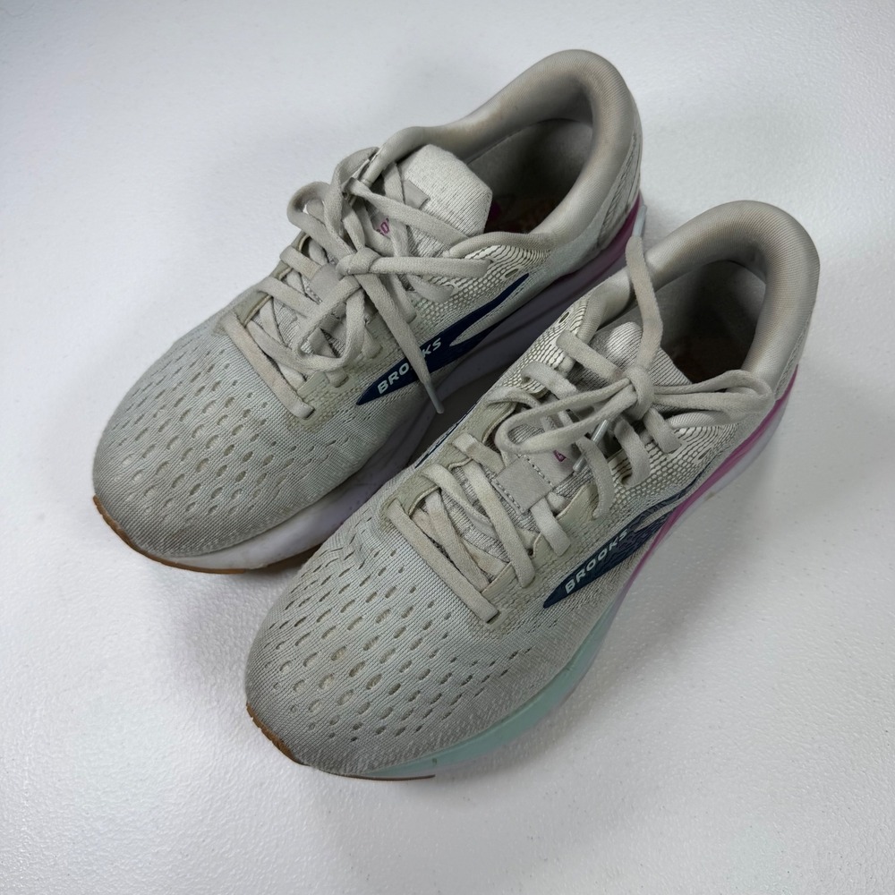 Brooks Ghost 16 Running Shoes Womens 7.5 Wide D Grey Good DNA LOFT v3 Cushion
